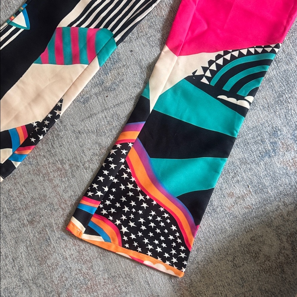 Colorful Geometric Patterned Pants - Picture 2 of 7